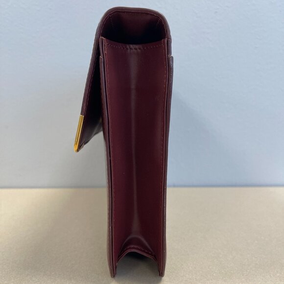 Cartier Must de Cartier Burgundy Leather Clutch w/ Retractable Strap  - Preowned - Picture 3 of 14